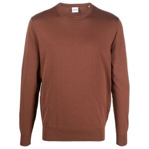 ASPESI Mens Burgundy Graphic Long Sleeve Crew Neck Cotton Blend Sweater L